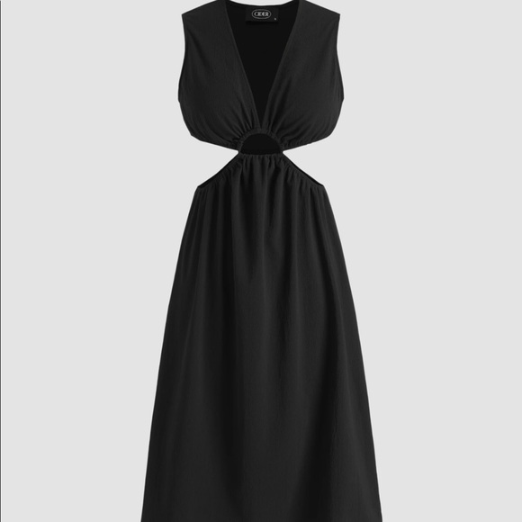 V neck dress cut out midi sleeves less size small/ medium brand new - Picture 5 of 10